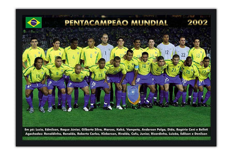 Poster Brasil - Copa de 2002 - Pentacampeão Mundial - Futebol