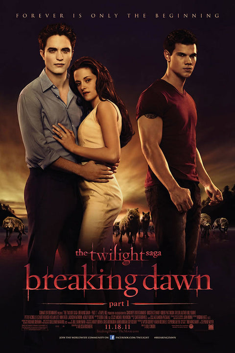 Poster Crepúsculo - Twilight - Robert Pattinson - Kristen Stewart - Amanhecer - Filmes