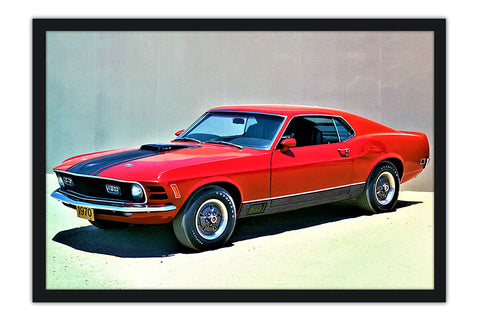 Poster Ford Mustang - 1970 - Carros Antigos
