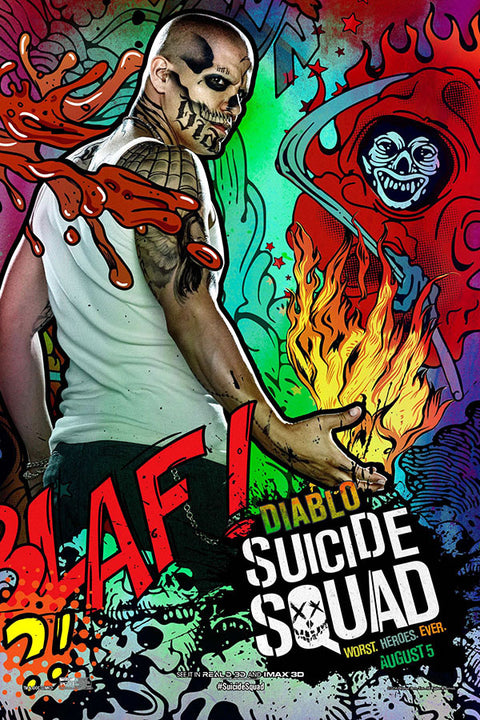 Poster Esquadrão Suicida - Suicide Squad 2016 - El Diablo - Filmes