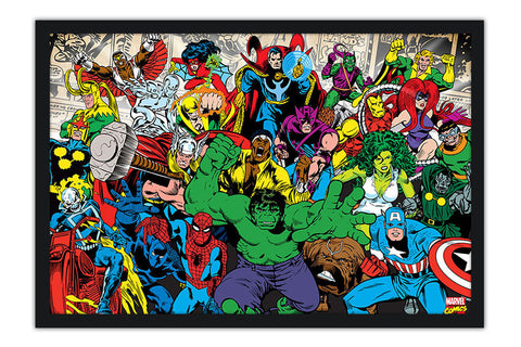 Poster Heróis Marvel - Comics - Quadrinhos - Hq
