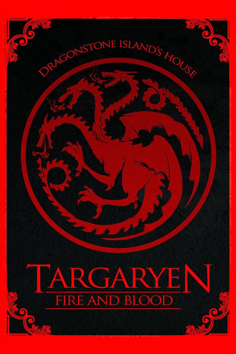 Poster Game Of Thrones - GOT - Casa Targaryen - Séries