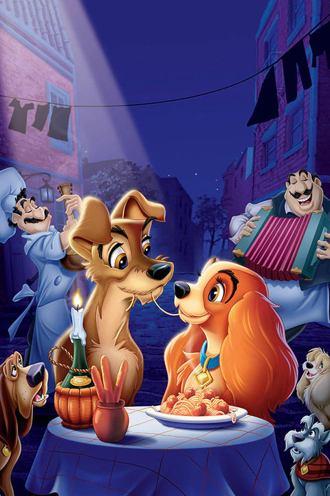 Poster A Dama e o Vagabundo - Filmes - Infantil
