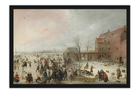 Poster Avercamp Hendrick - A Scene On The Ice Near A Town - Obras de Arte