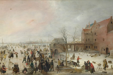 Poster Avercamp Hendrick - A Scene On The Ice Near A Town - Obras de Arte