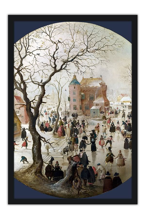 Poster Avercamp Hendrick - A Winter Scene With Skaters Near A Castle - Obras de Arte