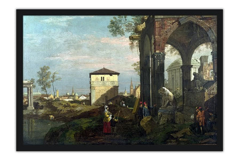Poster Bellotto Bernardo - A Caprice Landscape With Ruins - Obras de Arte