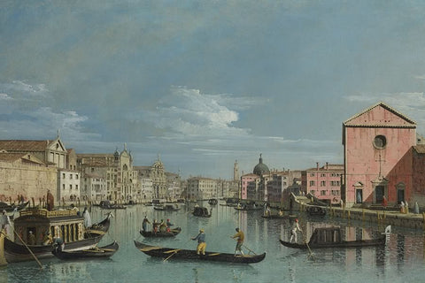 Poster Bellotto Bernardo - Venice - The Grand Canal Facing Santa Croce - Obras de Arte
