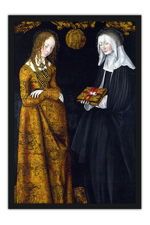 Poster Cranach Lucas The Elder - Saints Christina And Ottilia - Obras de Arte