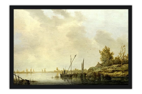 Poster Cuyp Aelbert - A River Scene With distant Windmills - Obras de Arte