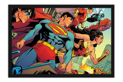 Poster Liga Da Justica - Artes De Quadrinhos - HQ - DC Comics