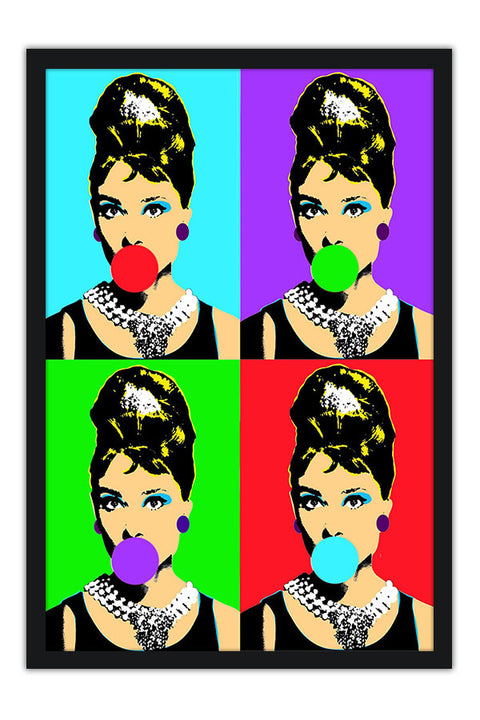 Poster Audrey Hepburn - Atriz - Figuras Históricas - Pop Art