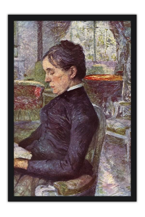 Poster Henri de Toulouse Comtesse A. de Toulouse Lautrec In The Salon At Malrome - 1887 - Obras de Arte