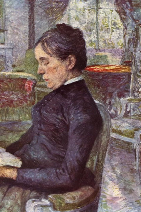 Poster Henri de Toulouse Comtesse A. de Toulouse Lautrec In The Salon At Malrome - 1887 - Obras de Arte