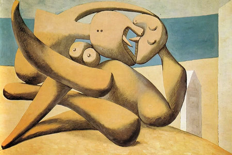 Poster Pablo Picasso - Figures By The Sea The Kiss - 1931 - Obras de Arte