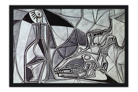 Poster Pablo Picasso - Goat's Skull Bottle And Candle 1952 - Obras de Arte