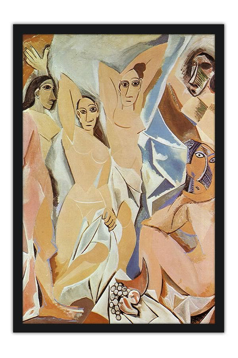 Poster Pablo Picasso - Les demoiselles d'avignon 1907 - Obras de Arte