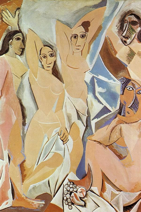 Poster Pablo Picasso - Les demoiselles d'avignon 1907 - Obras de Arte