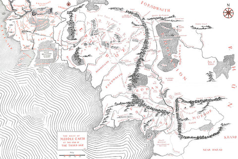 Poster O Senhor Dos Aneis - The Lord Of The Rings - Mapas - Filmes