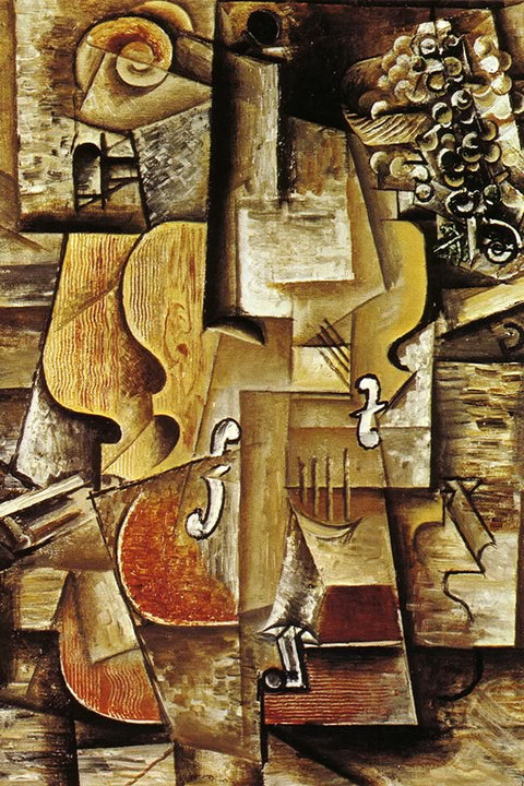 Poster Pablo Picasso - Violin And Grapes 1912 - Obras de Arte