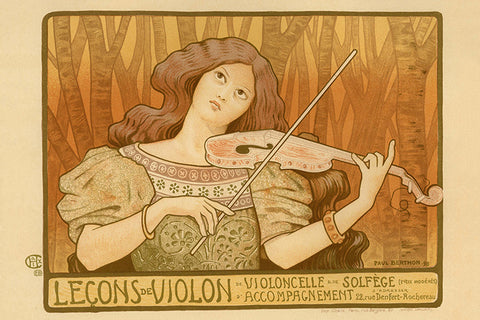 Poster Leçons de Violon - La Belle Époque - Vintage