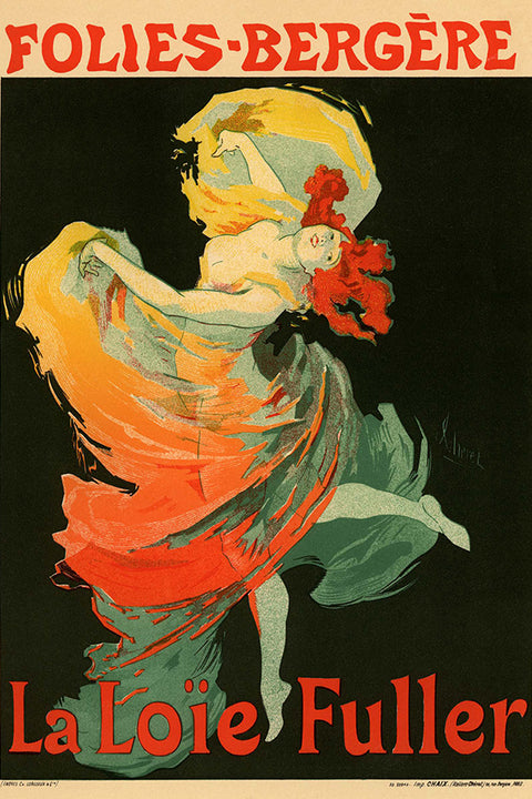 Poster Folies-Bergere La Loie Fuller - La Belle Époque - Vintage