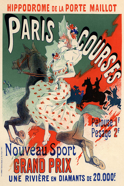 Poster Paris Courses - La Belle Époque - Vintage