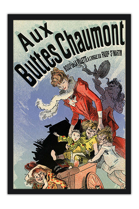 Poster Aux Buttes Chaumont - La Belle Époque - Vintage