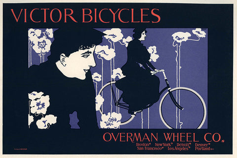 Poster Victor Bicycles Everman Wheel Co - La Belle Époque - Vintage