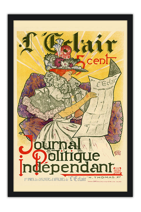 Poster Journal Politique Independent - La Belle Époque - Vintage