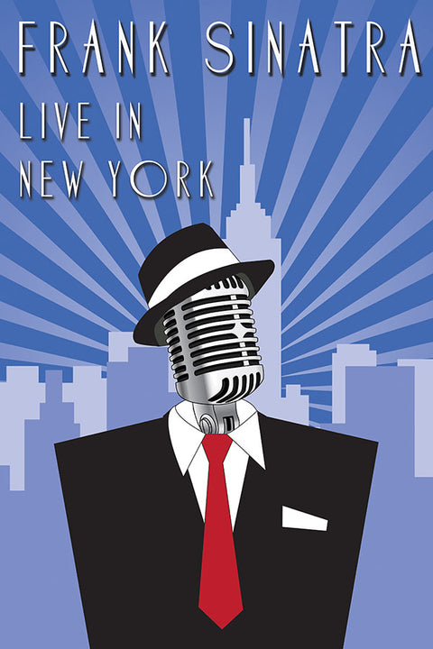 Poster Coleção - Frank Sinatra Live in New York - Art Deco