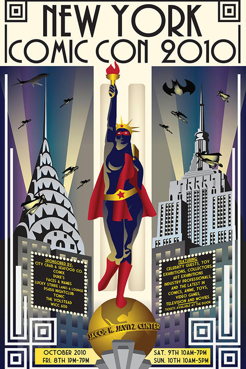 Poster Coleção - New York Comic Con - Art Deco