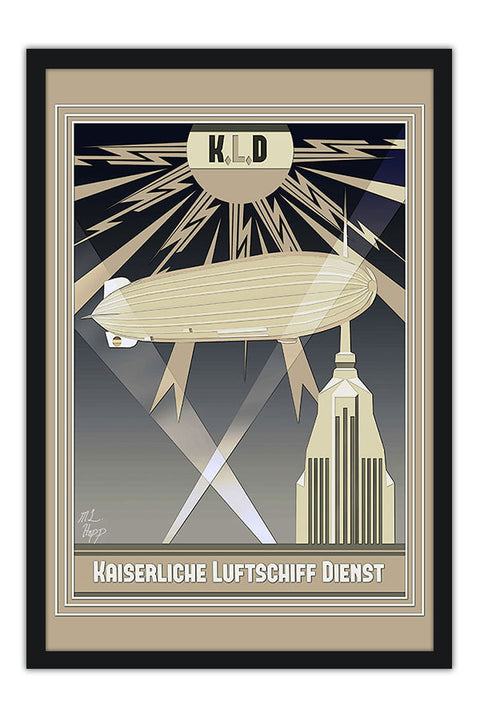 Poster Coleção - Kaiserliche Luftschiff Dienst - Art Deco