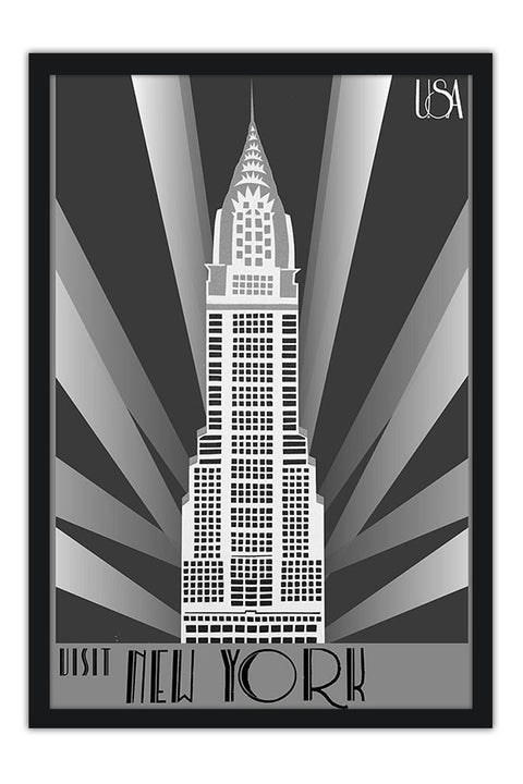 Poster Coleção - Visit New York - Art Deco