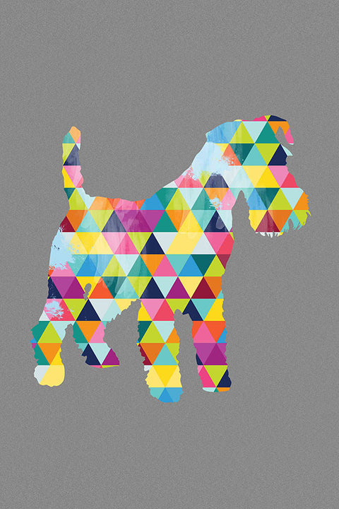 Poster Cachorro - Animais - Geométrico - Abstrato - - Arte Decorativa