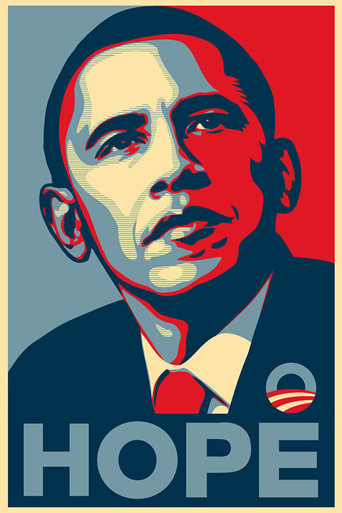 Poster Barack Obama - Hope - Street Art - Grafite