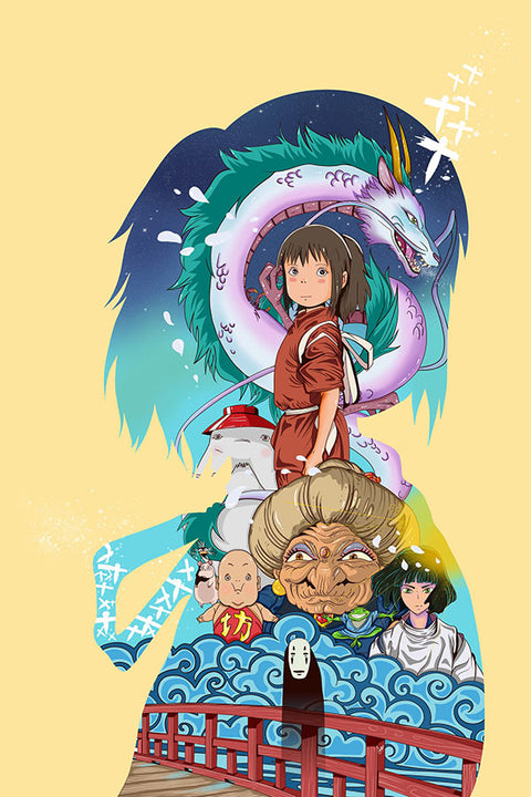 Poster A Viagem De Chihiro - Spirited Away - Estudio Ghibli - Filmes