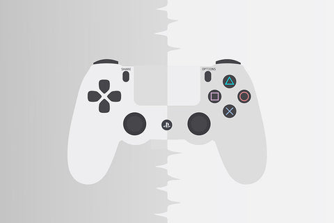 Poster Minimalista Joystick PS Video Game - Controle - Games