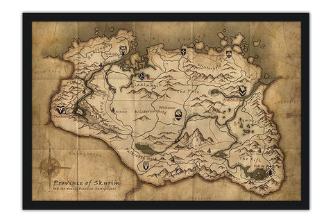Poster Skyrim - Mapa - Games