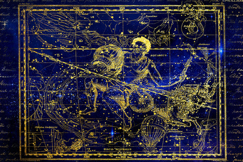 Poster Aquário - Constelação - Zodiaco - Signos