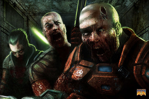 Poster DOOM - Soldados Zumbies - Games