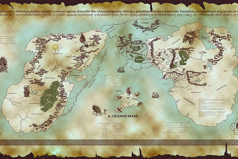 Poster Map Of Middle Earth And Undy Inglands
