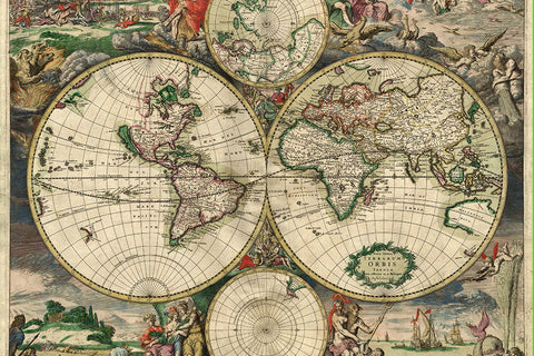 Poster World Map 1689 - Mapas