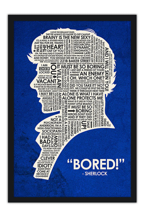 Poster "Bored" Sherlock Holmes - Alternativo - Séries