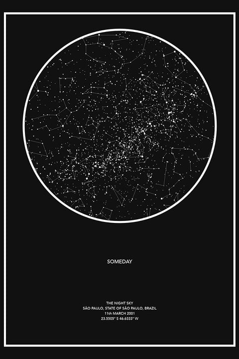 Poster Mapa das Estrelas - Mapas