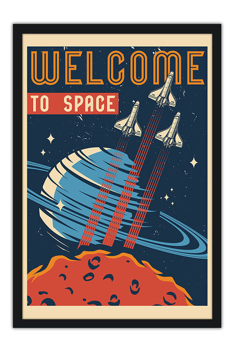 Poster Welcome to Space - Coleção - Retrô - Vintage