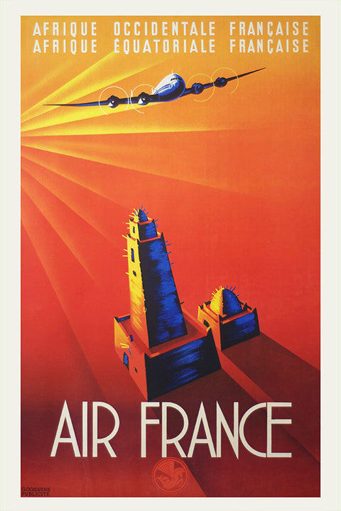 Poster Air France - Coleção - Retrô - Vintage