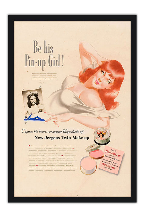 Poster Be His Pin-up Girl! - Coleção - Retrô - Vintage