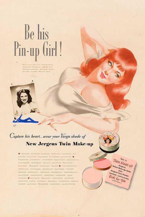 Poster Be His Pin-up Girl! - Coleção - Retrô - Vintage
