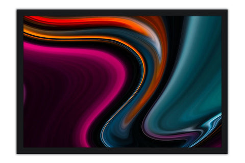 Poster Abstrato - Colorido - Ondas - Colors - Decoração